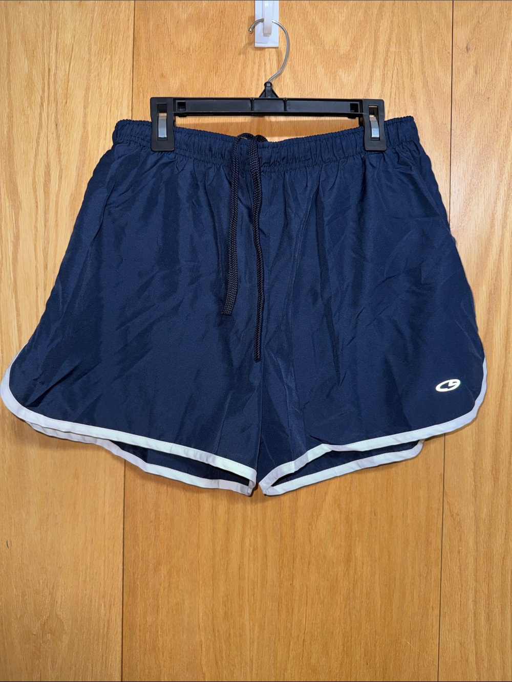 Champion Navy Athletic Shorts with White Trim and Built In Liner